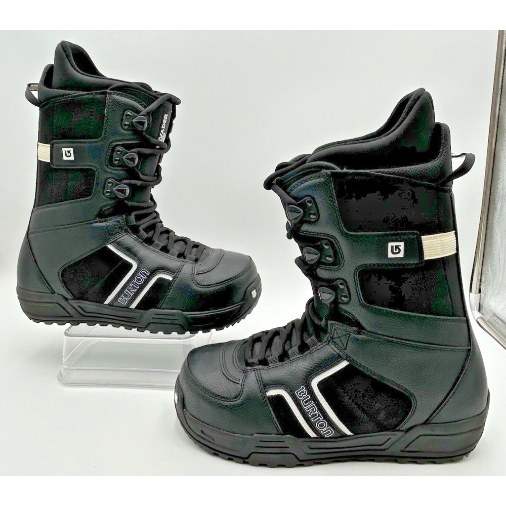 Burton Invader Imprint Snowboard Boots Mens Size 9M Linered Black White NEW